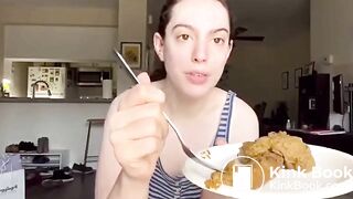 naughty gf feeds you her edible looking sloppy shit