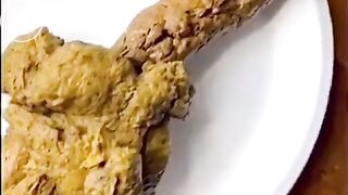 naughty gf feeds you her edible looking sloppy shit