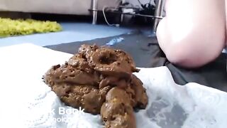 Pooping a pile of poo..