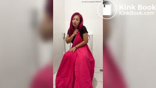 On toilet pooping - video 2