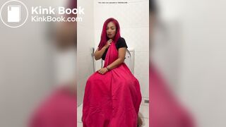 On toilet pooping - video 2