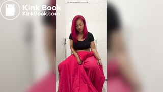 On toilet pooping - video 2