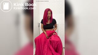 On toilet pooping - video 2