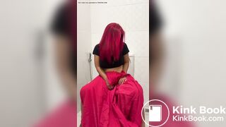 On toilet pooping - video 2