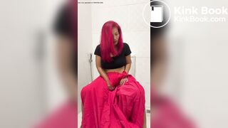 On toilet pooping - video 2