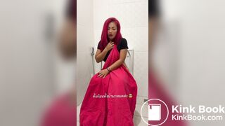 On toilet pooping - video 2