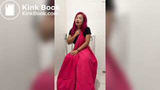 On toilet pooping - video 2