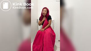 On toilet pooping - video 2
