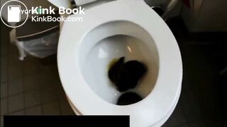 Brunette Girl straight up DIGESTS her food.