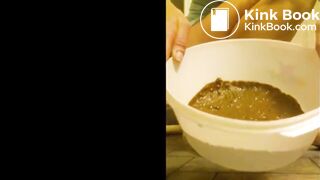 Mature beauty diarrhea in a bucket