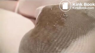 Sloppy poop in pantyhose