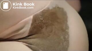 Sloppy poop in pantyhose