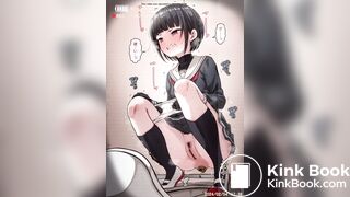 Constipated girl pushing 1