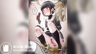 Constipated girl pushing 1