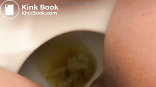 Enema aftermath in her diaper and a toilet pee..