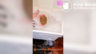 Huge thick soapy sink shit