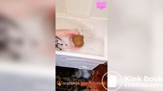 Huge thick soapy sink shit