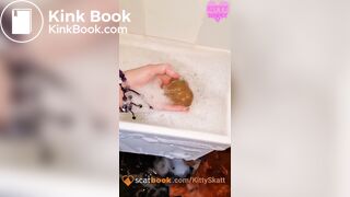 Huge thick soapy sink shit