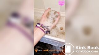 Huge thick soapy sink shit