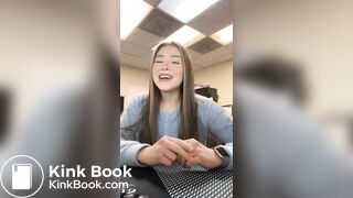 Cute talking about the dump she took