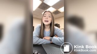 Cute talking about the dump she took