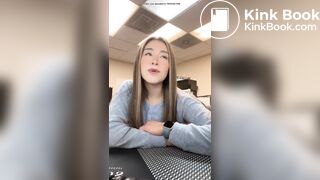 Cute talking about the dump she took