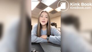 Cute talking about the dump she took