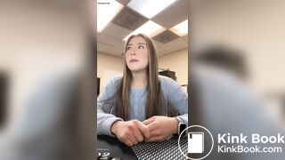 Cute talking about the dump she took