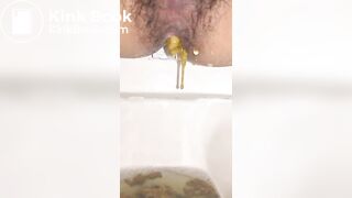 Girl runs to the bathroom