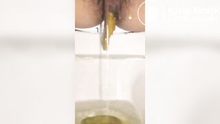 Girl runs to the bathroom