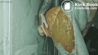 Sbp shitting on a dildo then creamy shit in a plate