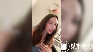 Cute girl pooping selfie