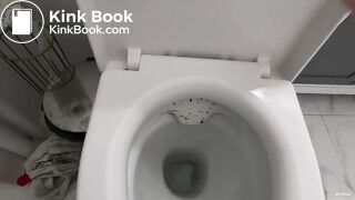 Sexy latin chick on the toilet