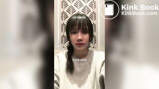 Chinese girl pooping selfie