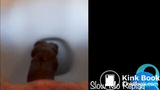 Sexy pussy Close-up toilet poop
