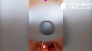 Sexy pussy Close-up toilet poop
