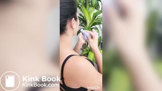 Colombian girl masturbating and pooping