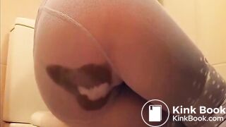 Big panty poop in tights