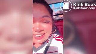 Woman Shits in Plastic Bag and Throws it at Motorcyclis