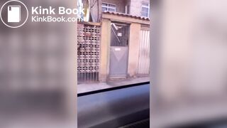 Woman Shits in Plastic Bag and Throws it at Motorcyclis