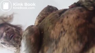 big asstanding shitting a tickle of diarrhea. smearing