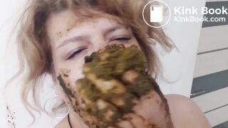 big asstanding shitting a tickle of diarrhea. smearing