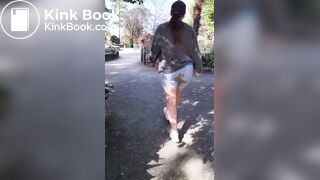 Girl poops her bike shorts in public