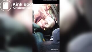 Girl taking a shit inside of public transport