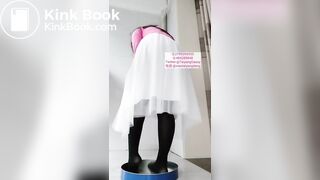 girl diarrhea in white skirt