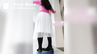 girl diarrhea in white skirt