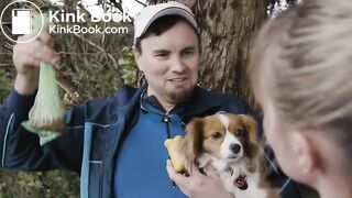 Constipated jogger girl poop scene