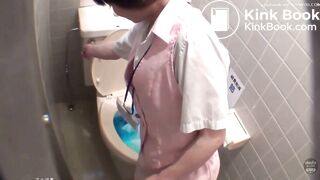 GH DOLK 02 03: Voyeurism in the company with female office workers. Awkward excretions in the toilet.