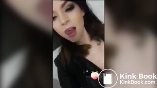 Beautiful girl poops in toilet