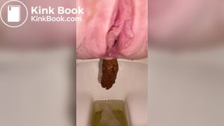 big shit in toilet